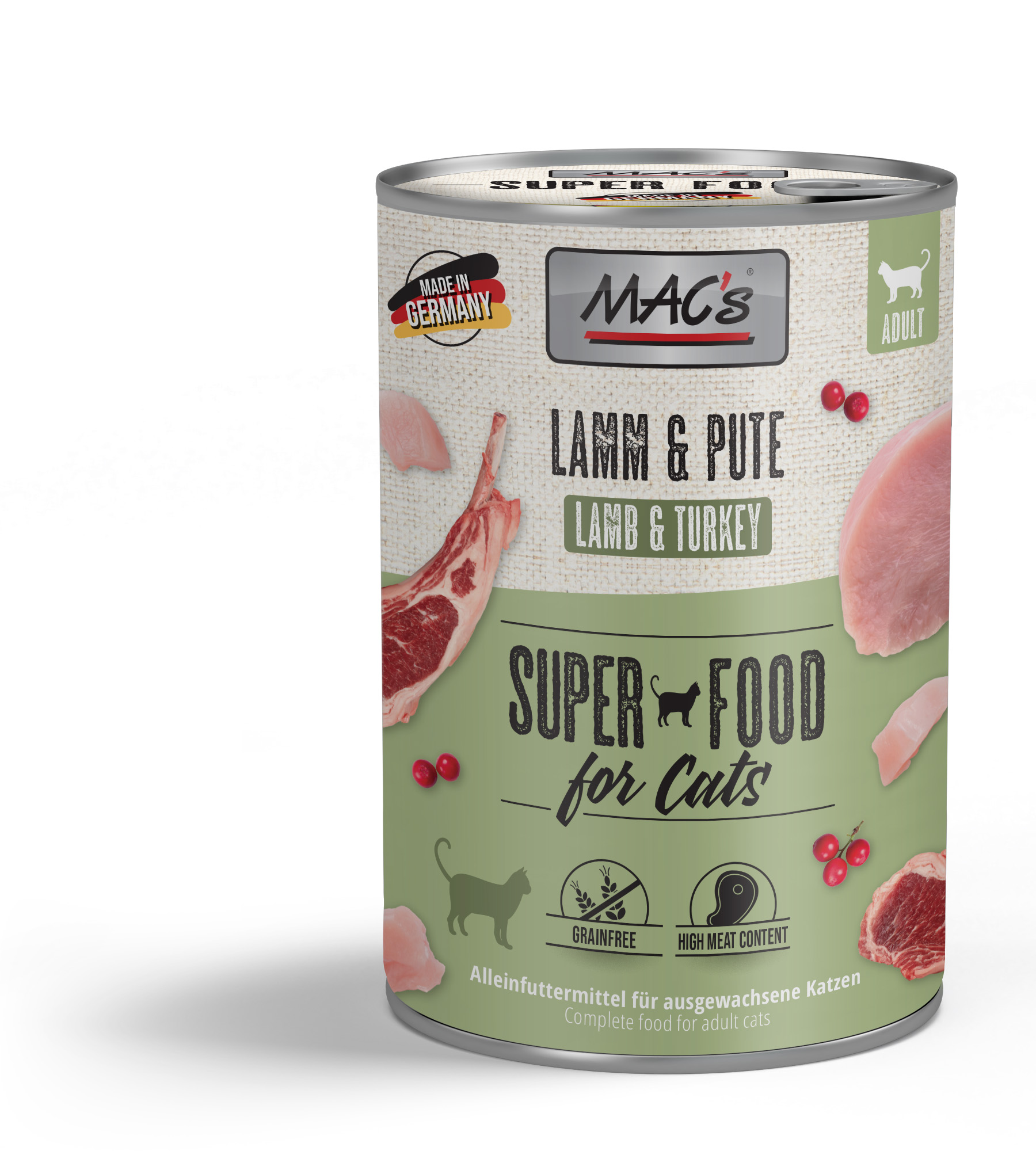 Macs Cat Lamm+Pute 400g