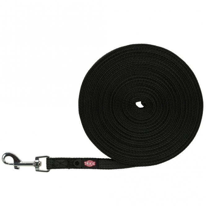 Trixie Schleppleine, gummiert – schwarz &#...