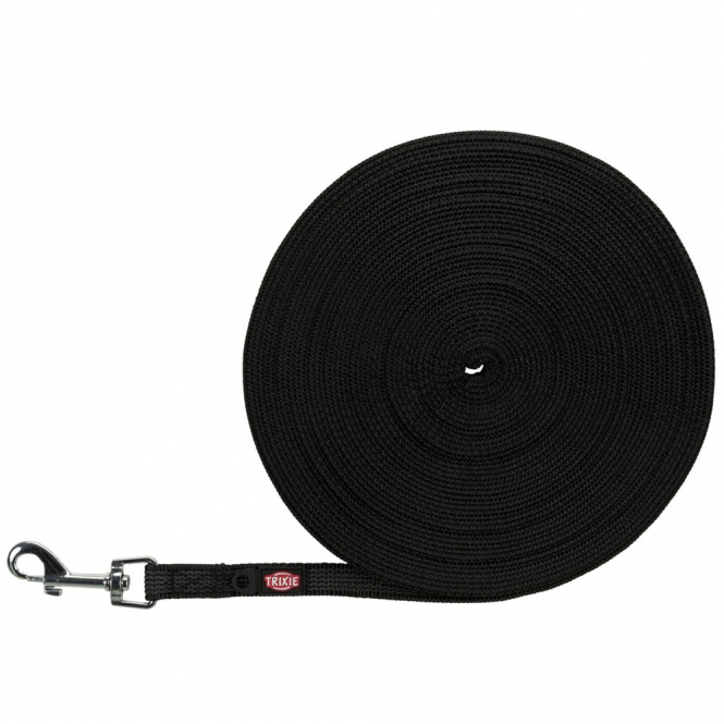 Trixie Schleppleine, gummiert – schwarz &#...