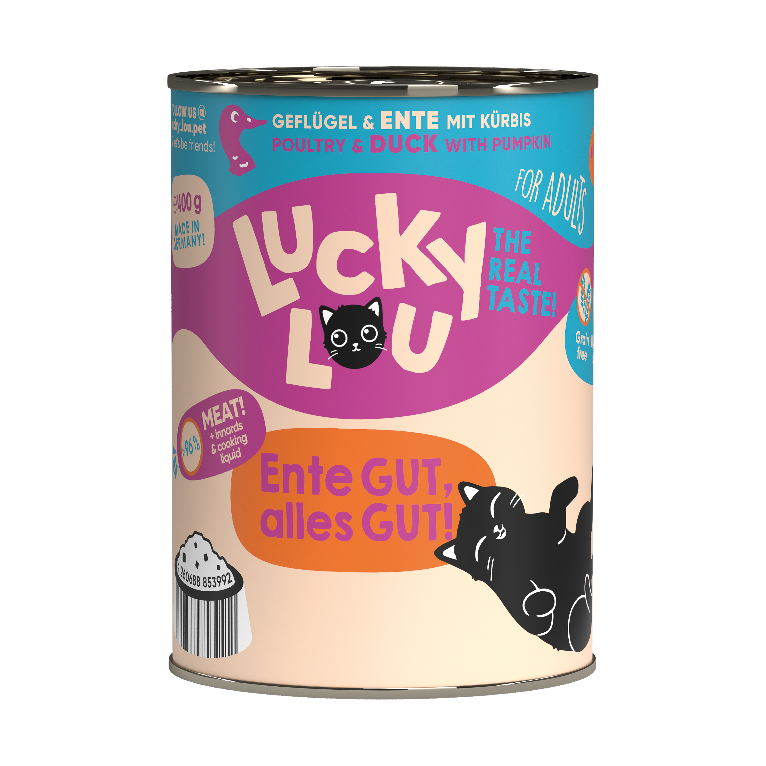 LuckyLou Lifestage Adult Geflügel+ Ente 400g