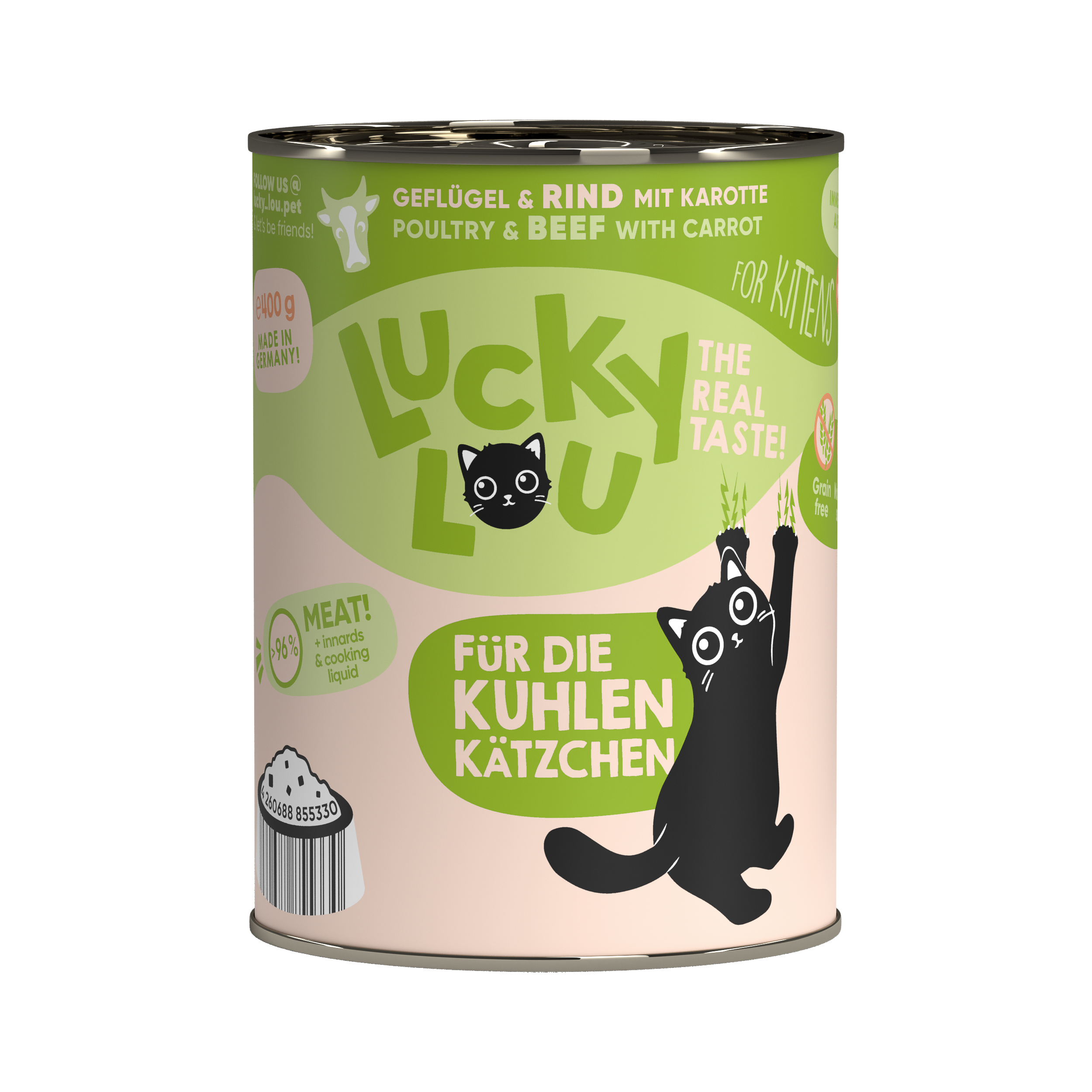 LuckyLou Lifestage Kitten Geflügel+Rind 400g