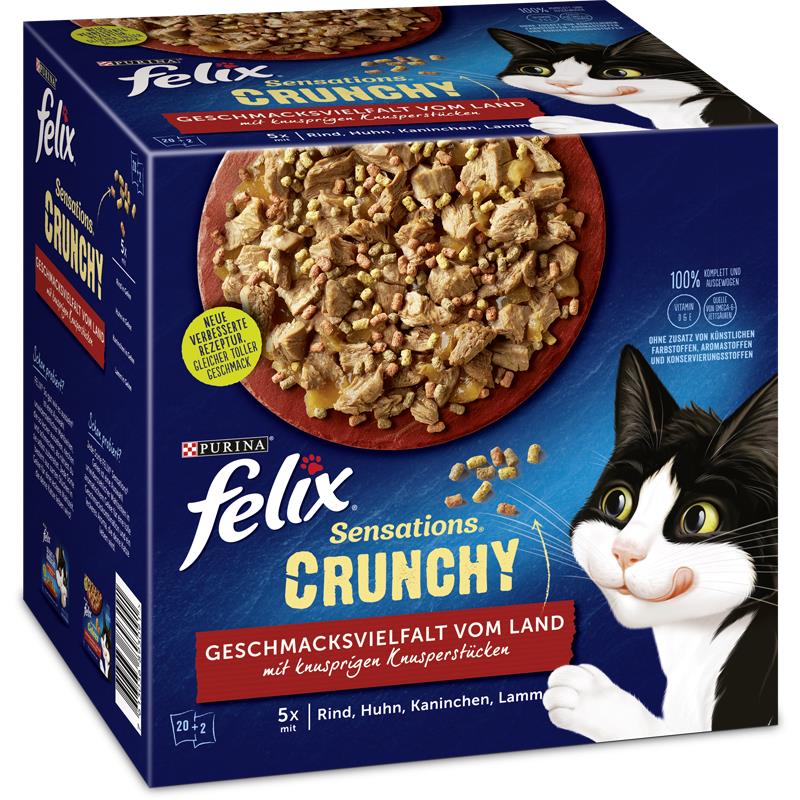 FELIX® Sensations® Crunchy – Crunchige Katze...