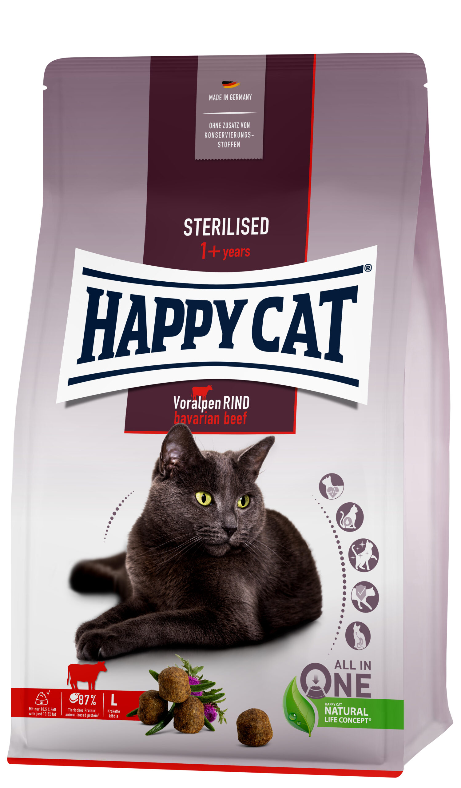 HappyCat Sterilised Voralpen Rind 4kg
