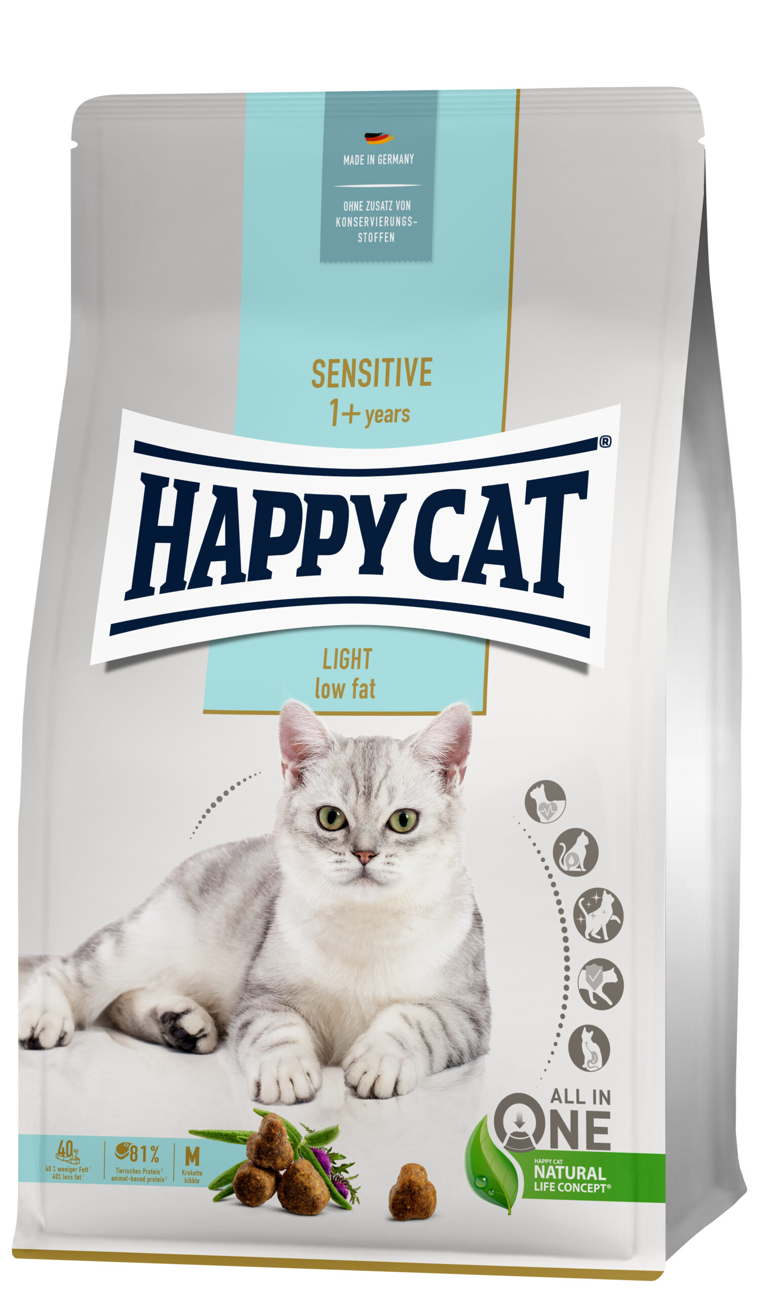 Happy Cat Sensitive Light 10kg