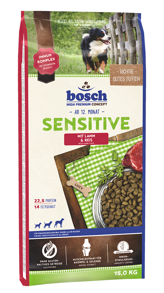 Bosch Sensitive Lamm+Reis 15kg